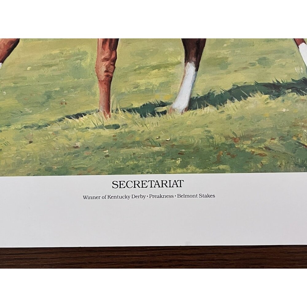 Secretariat Kentucky Derby Racehorse Lithograph Art Artist Signed Triple Crown - Picture 5 of 8